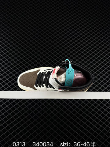 Jordan Air Jordan 1 Retro High OG Travis Scott Sail Dark Mocha Black Cream EU 36-46 Basketball Shoe - Unisex (BS-79671)