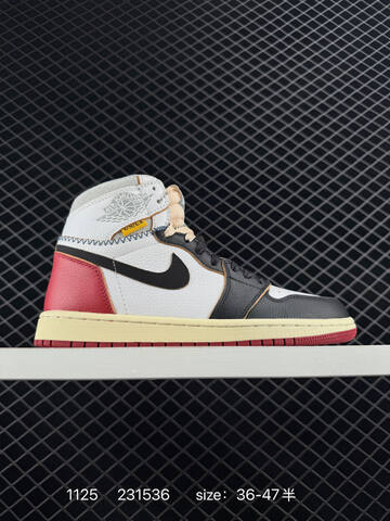 Jordan Air Jordan 1 Retro High Union Los Angeles Black Toe White Black Red Cream EU 36-47 Basketball Shoe - Unisex (BS-80195)
