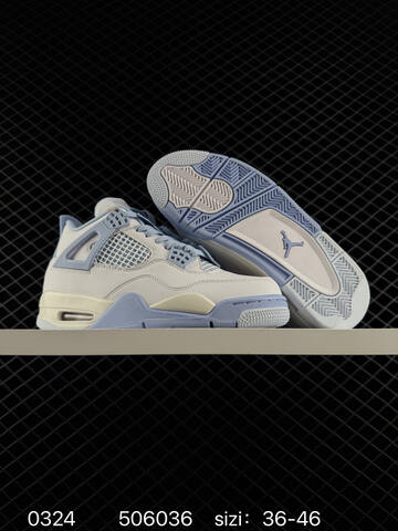Jordan Air Jordan 4 Retro White Grey Navy Red EU 36-46 Basketball Shoe - Unisex (BS-79620)