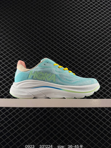 HOKA ONE ONE Clifton 10 White Light Blue Turquoise Green EU 36-45 Running Shoe Running Sneakers - Unisex (BS-86434)