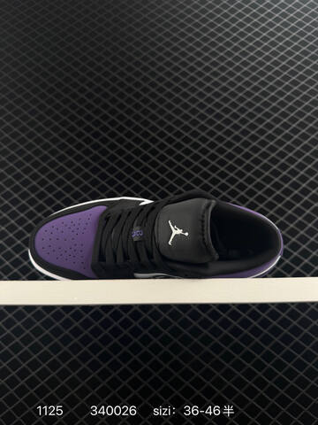 Jordan Air Jordan 1 Low Black Purple White EU 36-46 Sneaker - Unisex (BS-80197)
