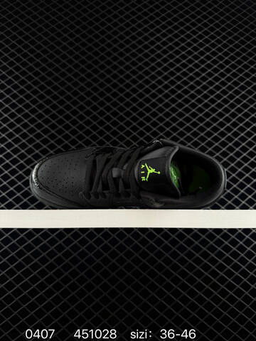 Jordan Air Jordan 1 Low Black Neon Green EU 36-46 Sneaker - Unisex (BS-79540)