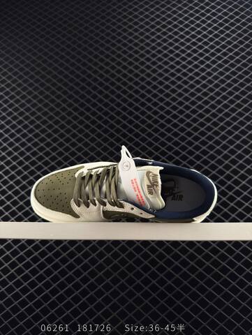 Jordan Air Jordan 1 Low White Olive Green Navy EU 36-45 Sneaker - Unisex (BS-81138)