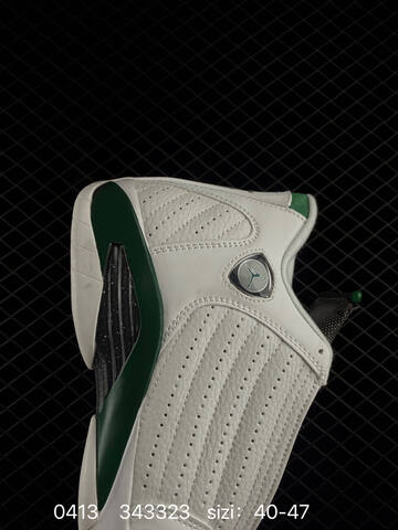 Jordan Air Jordan 14 Retro White Dark Green Black EU 40-47 Basketball Shoe - Men's (BS-79493)