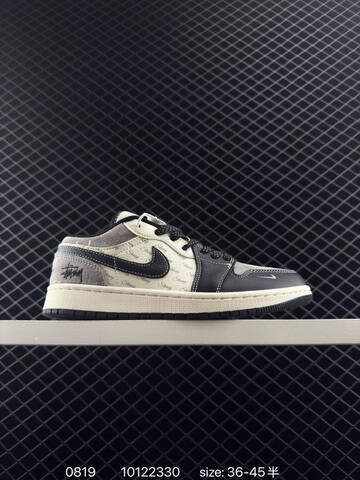 Jordan Air Jordan 1 Low Light Beige Dark Grey Red EU 36-45 Sneaker - Unisex (BS-80881)