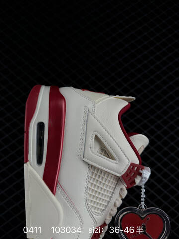 Jordan Air Jordan 4 Retro Sierra Red Sail White Team Red EU 36-46 Basketball Shoe - Unisex (BS-79507)