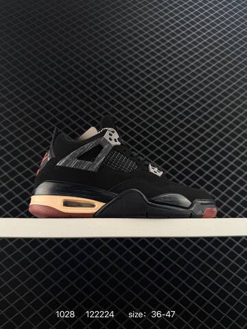 Jordan Air Jordan 4 Retro 364342-061 Black Red Beige Grey EU 36-47 Basketball Shoe - Unisex (BS-80406)