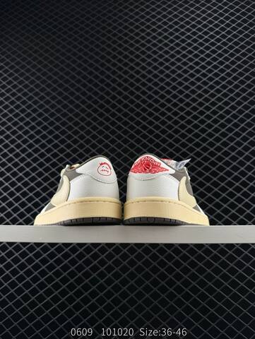 Jordan Travis Scott x Air Jordan 1 Low Reverse Mocha White Brown Cream Red EU 36-46 Sneaker - Unisex (BS-81232)