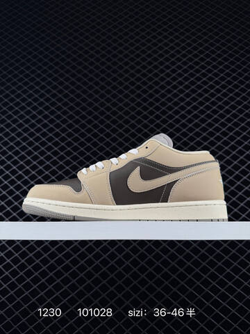 Jordan Air Jordan 1 Low Dong Dan Khaki Brown Cream Grey White EU 36-46 Sneaker - Unisex (BS-79940)