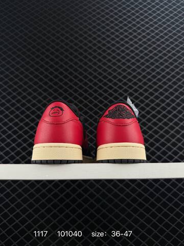 Jordan Air Jordan 1 Low Travis Scott Black Red Cream EU 36-47 Sneaker - Unisex (BS-80254)
