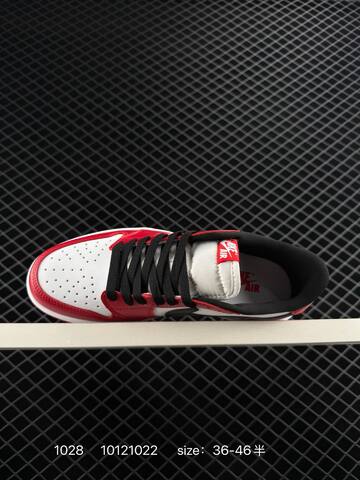 Jordan Air Jordan 1 Low OG White Red Black EU 36-46 Sneaker - Unisex (BS-80412)