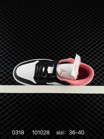 Jordan Air Jordan 1 Low Black White Pink EU 36-40 Sneaker - Unisex (BS-79647)