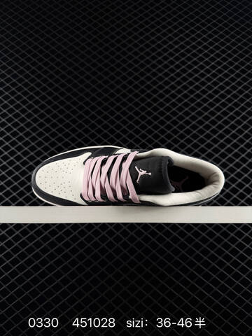 Jordan Air Jordan 1 Low Black White Light Pink EU 36-46 Sneaker - Unisex (BS-79579)