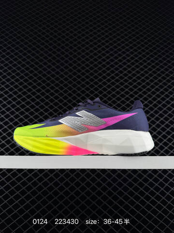 New Balance FuelCell SuperComp Elite V4 Navy Neon Yellow Neon Pink Silver White EU 36-45 Running Shoe - Unisex (BS-82363)