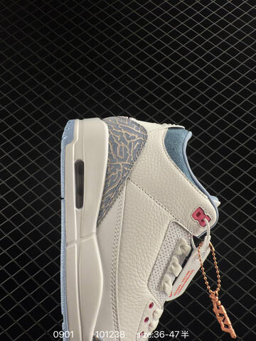 Jordan Air Jordan 3 Retro HQ0784-101 White Blue Pink EU 36-47 5 Basketball Shoe - Unisex (BS-80793)