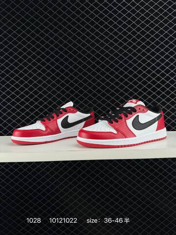 Jordan Air Jordan 1 Low OG White Red Black EU 36-46 Sneaker - Unisex (BS-80412)