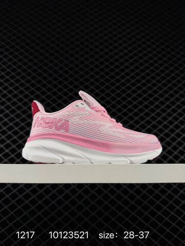 HOKA ONE ONE Clifton 9 Light Blue Pink Orange White 28-37 Running Shoe Running Sneakers - Women's (BS-86350)