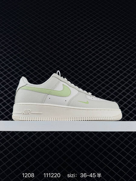 Nike Air Force 1 07 LX White with light green swoosh EU 36-45 5 lifestyle