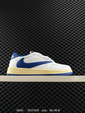 Jordan Travis Scott x Air Jordan 1 Low DM7866-002 White Blue Cream EU 36-46 Sneaker - Unisex (BS-80807)