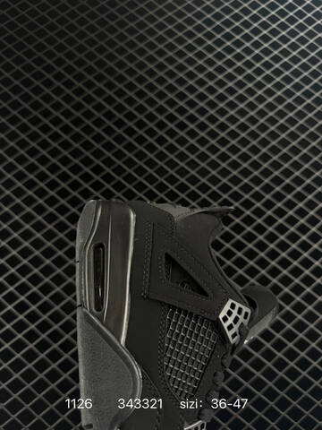 Jordan Air Jordan 4 Retro Black Dark Grey EU 36-47 Basketball Shoe - Unisex (BS-80182)
