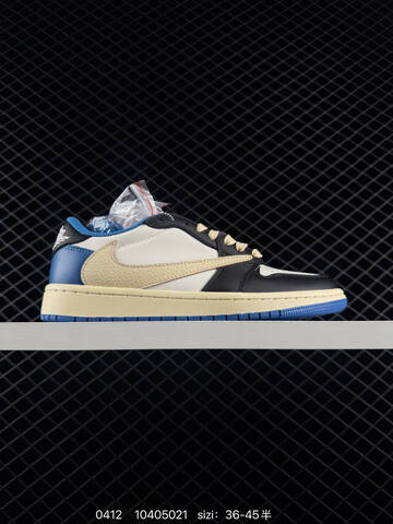 Jordan Travis Scott x Air Jordan 1 Low OG Canary Yellow Blue White Grey Gum EU 36-45 Sneaker - Unisex (BS-79495)