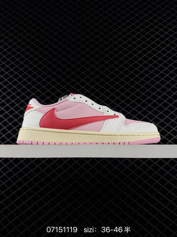Jordan Travis Scott Air Jordan 1 Low OG Shy Pink IQ7604-100 35 5 36 36 5 37 Lifestyle - Women's (BS-78967)