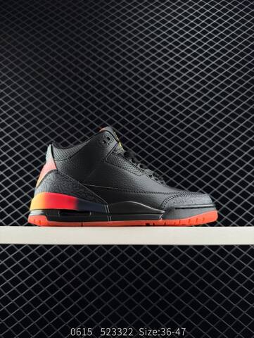 Jordan Air Jordan 3 Retro Black Orange Yellow Red EU 36-47 Basketball Shoe - Unisex (BS-81202)