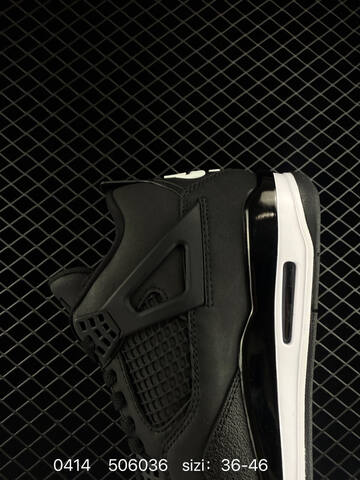 Jordan Air Jordan 4 Retro Black White EU 36-46 Basketball Shoe - Unisex (BS-79483)
