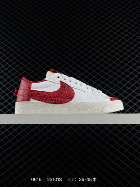 Nike Blazer Low 77 Jumbo white black sail red EU 36-45 skate shoe