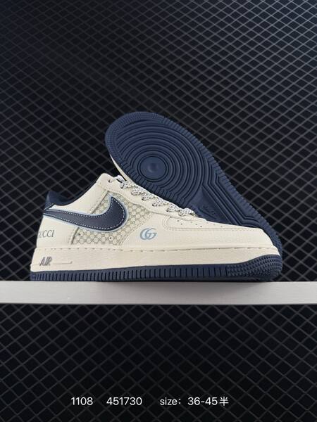 Nike Air Force 1 07 White Cream Navy Grey EU 36-45 lifestyle