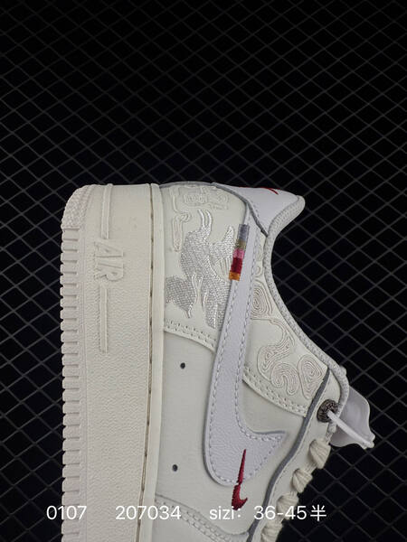 Nike Air Force 1 07 Low white cream with red accents 36-45 lifestyle