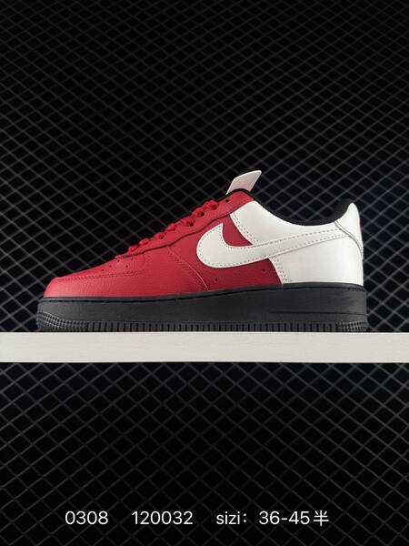 Nike Air Force 1 07 Red White Black Silver EU 36-45 lifestyle