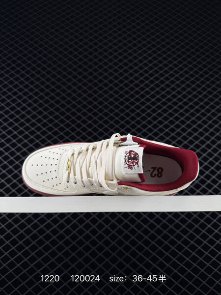 Nike Air Force 1 07 Low white burgundy EU 36-45 lifestyle