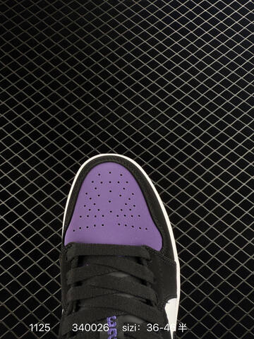 Jordan Air Jordan 1 Low Black Purple White EU 36-46 Sneaker - Unisex (BS-80197)