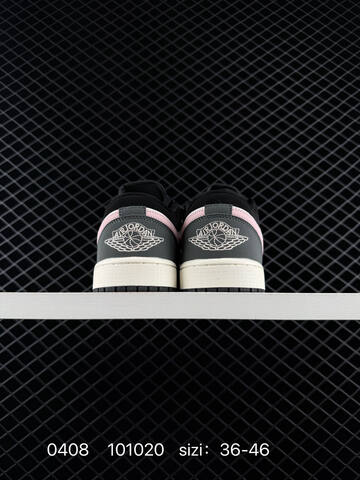 Jordan Air Jordan 1 Low Black White Grey Pink Sail EU 36-46 Sneaker - Unisex (BS-79527)