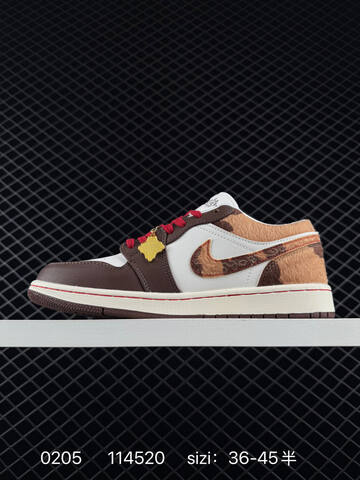 Jordan Air Jordan 1 Low Year Of The Horse White Brown Tan Red Sail EU 36-45 Sneaker - Unisex (BS-79715)