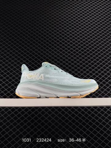 HOKA ONE ONE Clifton 10 Light Blue Yellow EU 36-46 Running Shoe Running Sneakers - Unisex (BS-86404)