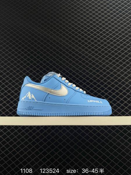 Nike Air Force 1 07 light blue white silver EU 36-45 lifestyle