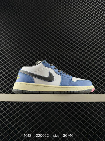 Jordan Air Jordan 1 Low Grey White Dark Green Navy EU 36-46 Sneaker - Unisex (BS-80534)