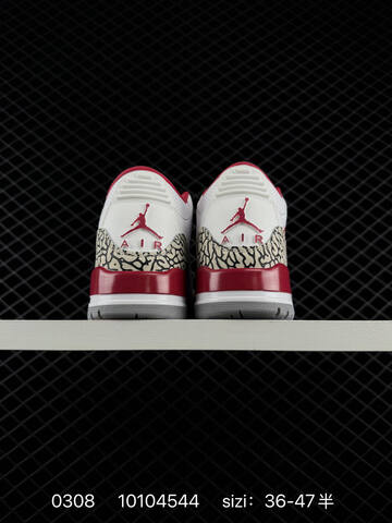 Jordan Air Jordan 3 Retro Cardinal Red White Red Grey Black Yellow EU 36-47 Basketball Shoe - Unisex (BS-79688)