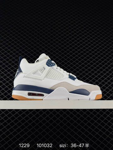 Jordan Air Jordan 4 Retro White Grey Black EU 36-47 Basketball Shoe - Unisex (BS-79951)