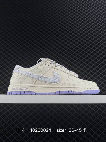 Nike SB Dunk Low cream white with black blue grey and lavender monogram custom colorways EU 36-45 skate lifestyle