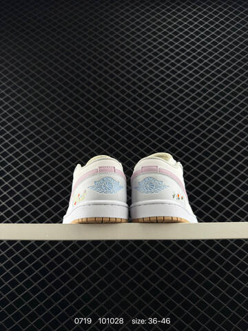 Jordan Air Jordan 1 Low White Light Pink Pale Yellow Gum Light Blue EU 36-46 Sneaker - Unisex (BS-81043)