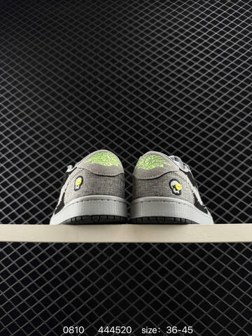 Jordan Air Jordan 1 Low DZ7292-200 Grey Black Neon Yellow Beige EU 36-45 Sneaker - Unisex (BS-80940)