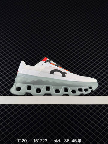 On Cloudmonster Black And White Light Blue EU 36-45 Running Shoe Running Sneakers - Unisex (BS-85429)