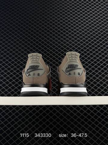 Jordan Air Jordan 4 Retro Brown Black Grey White EU 36-47 5 Basketball Shoe - Unisex (BS-80272)