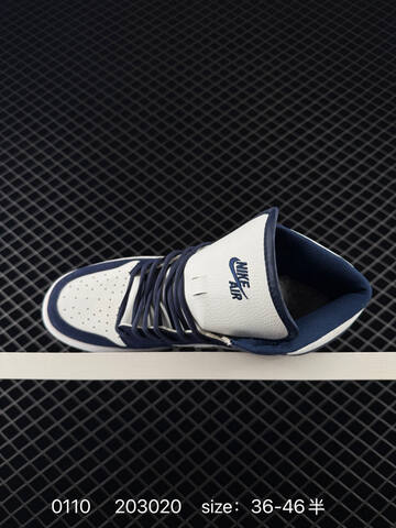 Jordan Air Jordan 1 Retro High OG White Navy Silver EU 36-46 Basketball Shoe - Unisex (BS-79852)