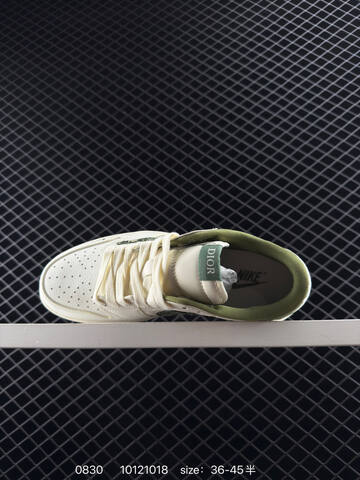 Jordan Air Jordan 1 Low OG SP Travis Scott x Fragment Design x Dior Sail Olive Green White EU 36-45 Sneaker - Unisex (BS-80806)