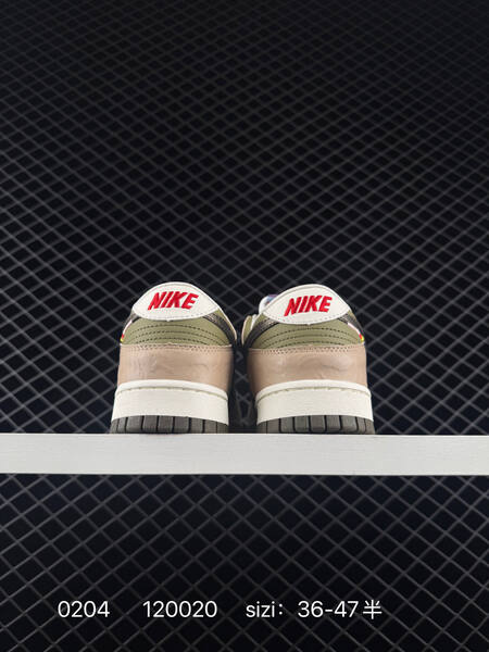Nike Dunk SB beige olive white with dark brown Swoosh and red accents 36-47 5 skate lifestyle