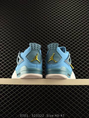 Jordan Air Jordan 4 Retro Light Blue White Gold EU 40-47 Basketball Shoe - Men's (BS-81116)